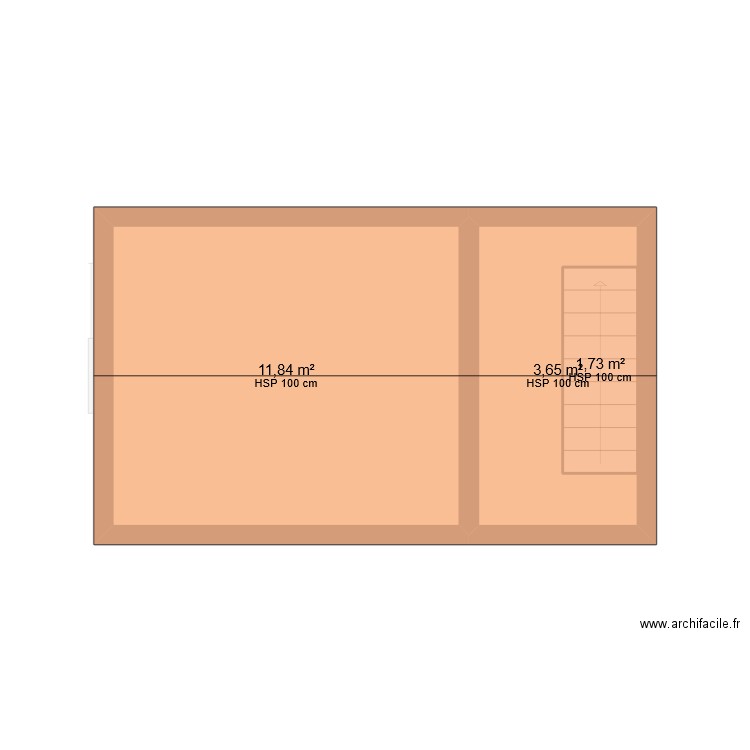 poulailler. Plan de 5 pièces et 36 m2