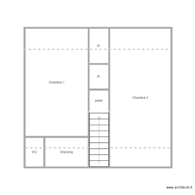 etage tessier. Plan de 0 pièce et 0 m2