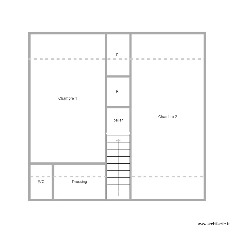 etage tessier. Plan de 
