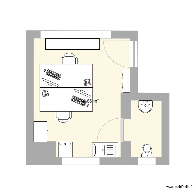 bureau buanderie. Plan de 0 pièce et 0 m2