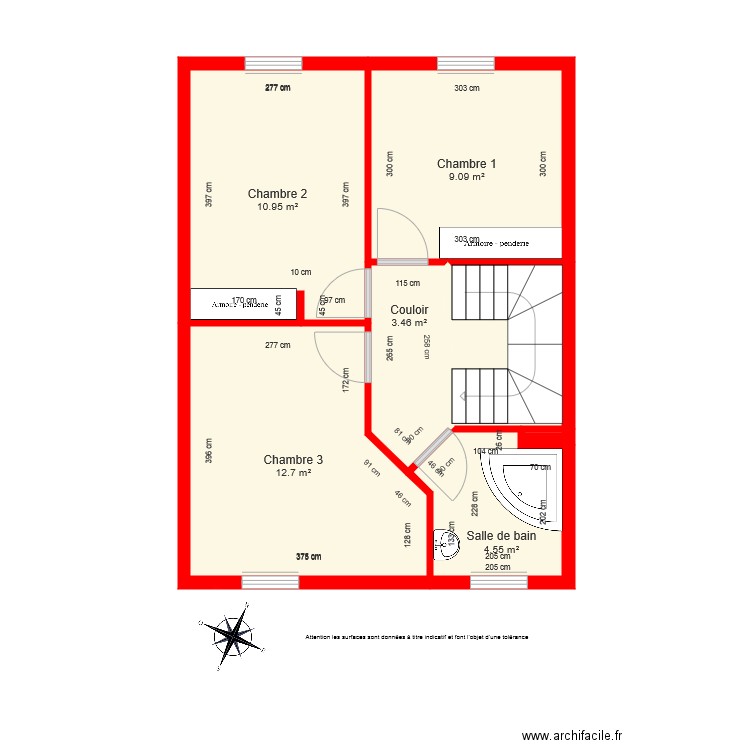 BI 4556 1er étage coté. Plan de 0 pièce et 0 m2