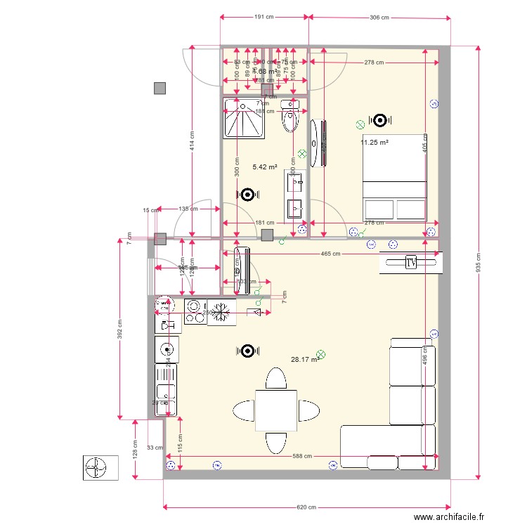 2eme studio no4. Plan de 0 pièce et 0 m2