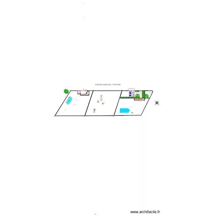 somone terrasse. Plan de 