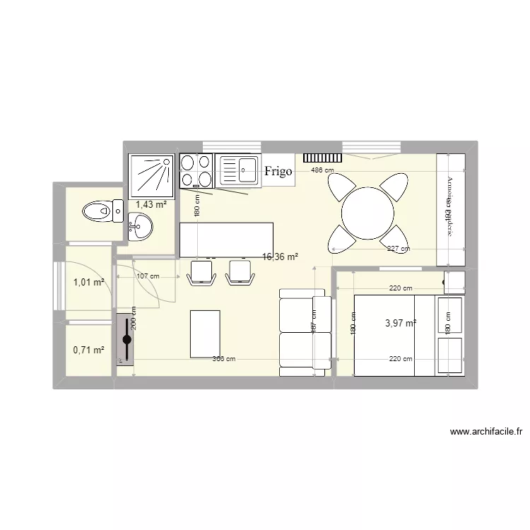 appartement Manon. Plan de 