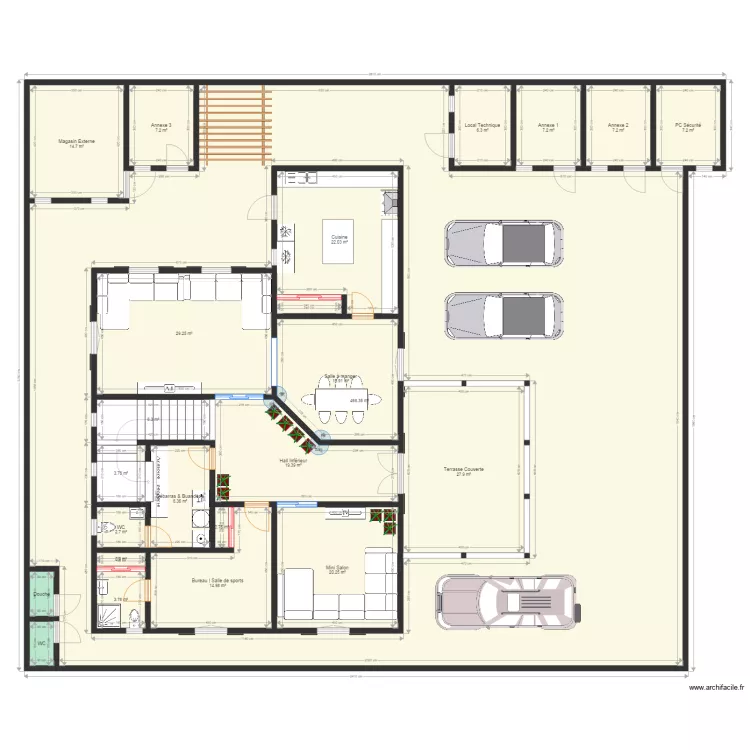AL REEM VILLA V7 Extended 550m2. Plan de 0 pièce et 0 m2