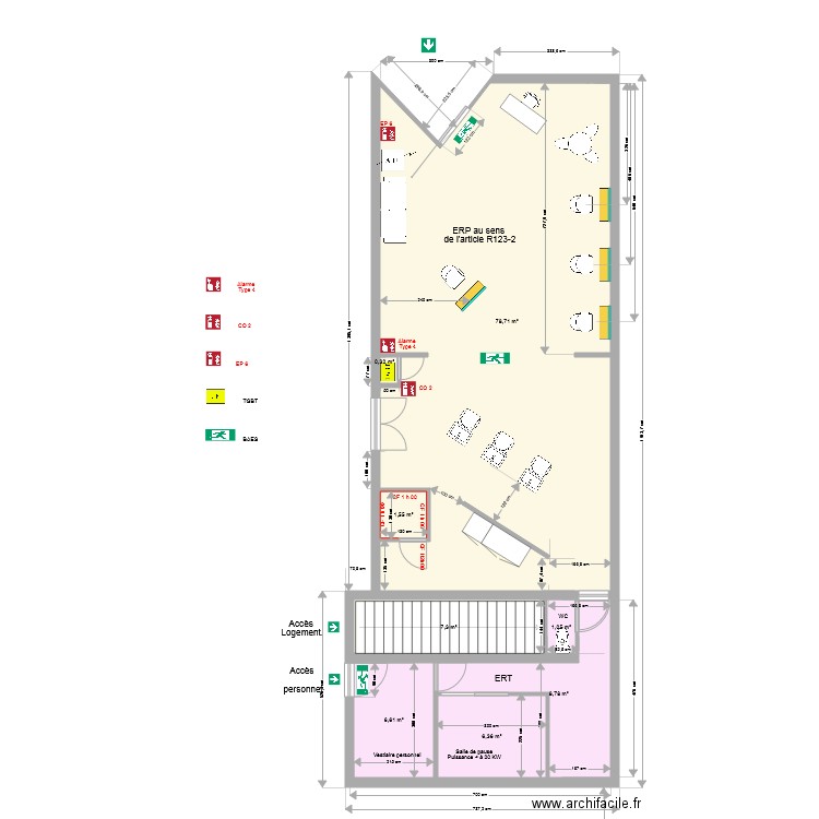 Coiffeur foirail 6. Plan de 0 pièce et 0 m2