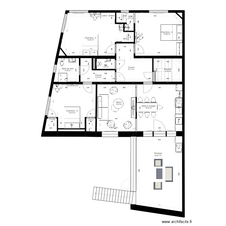 cadinot agencement v3 mairie. Plan de 34 pièces et 273 m2