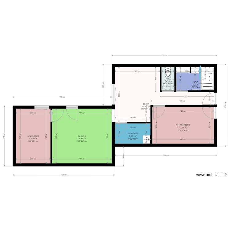 T3 RDC . Plan de 0 pièce et 0 m2