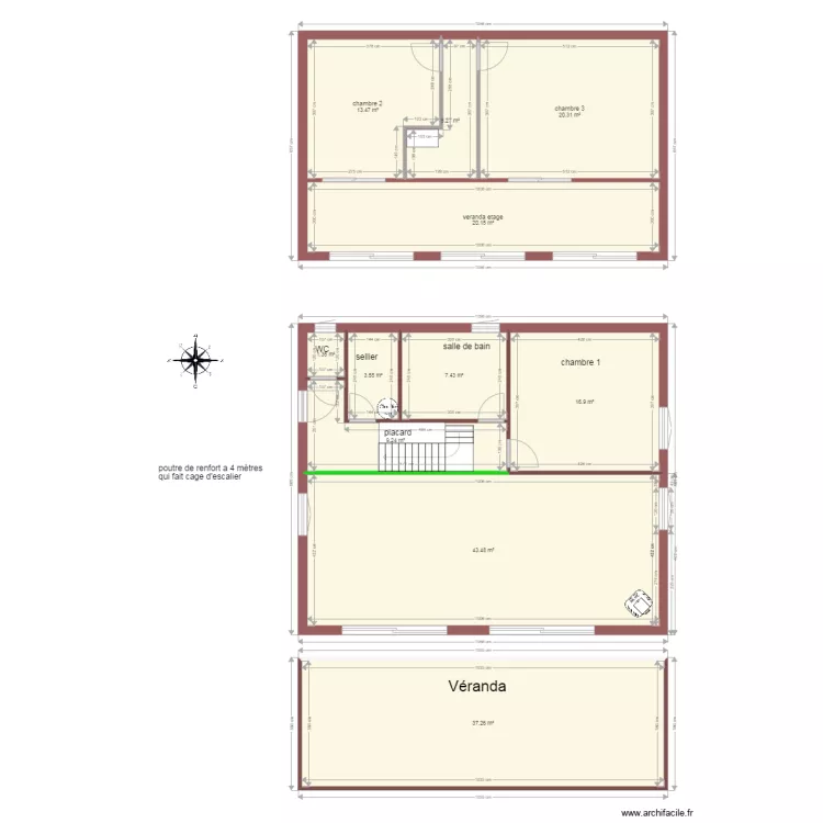 maison les falaises. Plan de 
