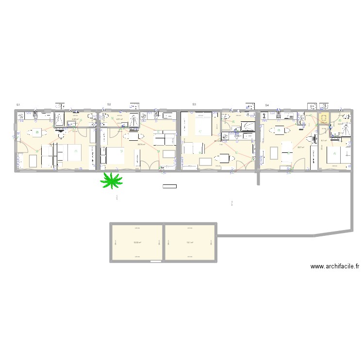 Studios Amenag 120. Plan de 0 pièce et 0 m2