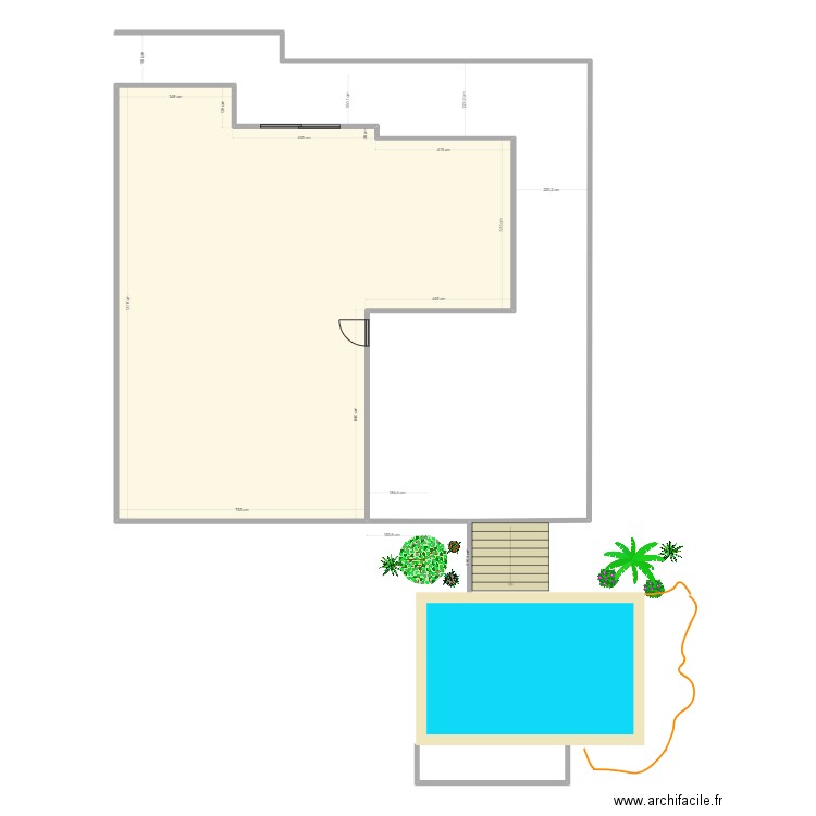 GOMBAUD Nicolas (jardin). Plan de 1 pièce et 117 m2