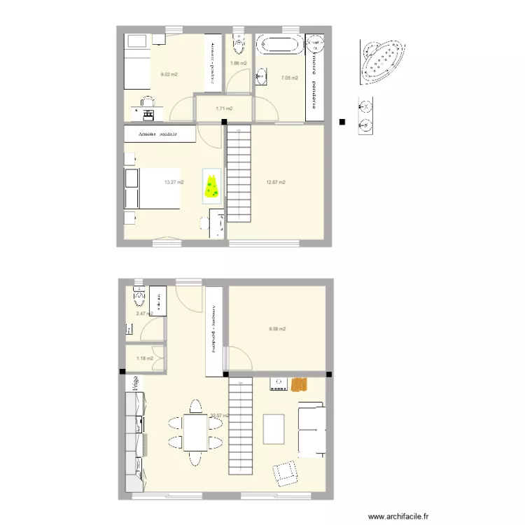 appart philippe trames 2x3m 1. Plan de 