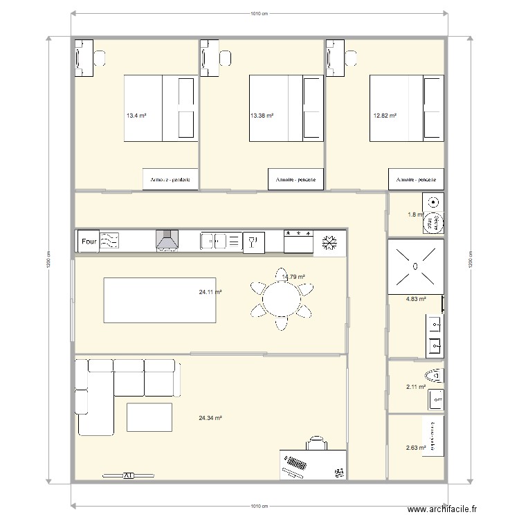 Appart Kin. Plan de 0 pièce et 0 m2