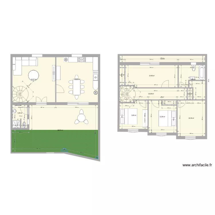 Plan maison Mnakaa. Plan de 