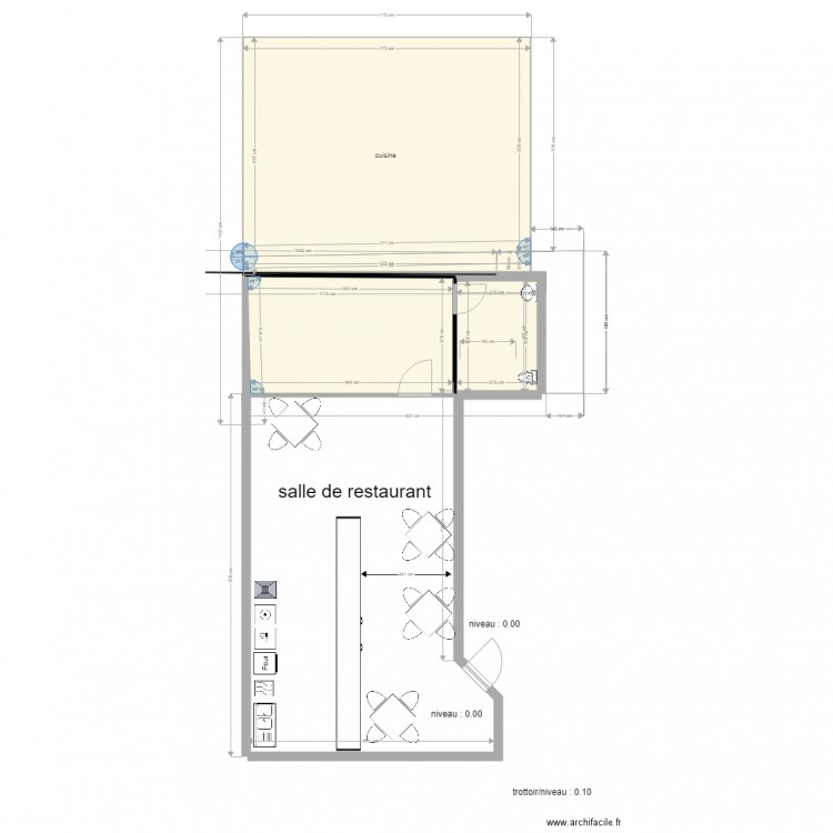 AQUAPIZZA après  travaux . Plan de 0 pièce et 0 m2