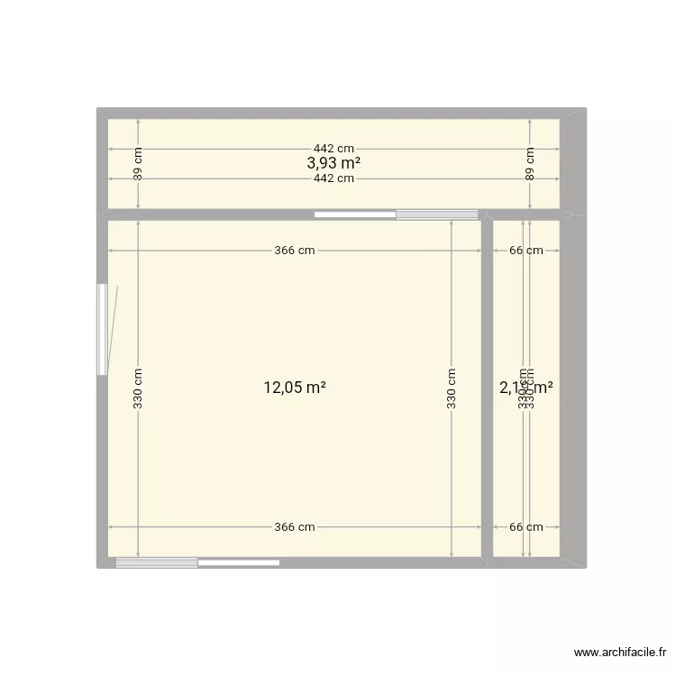 Chambre parentale . Plan de 