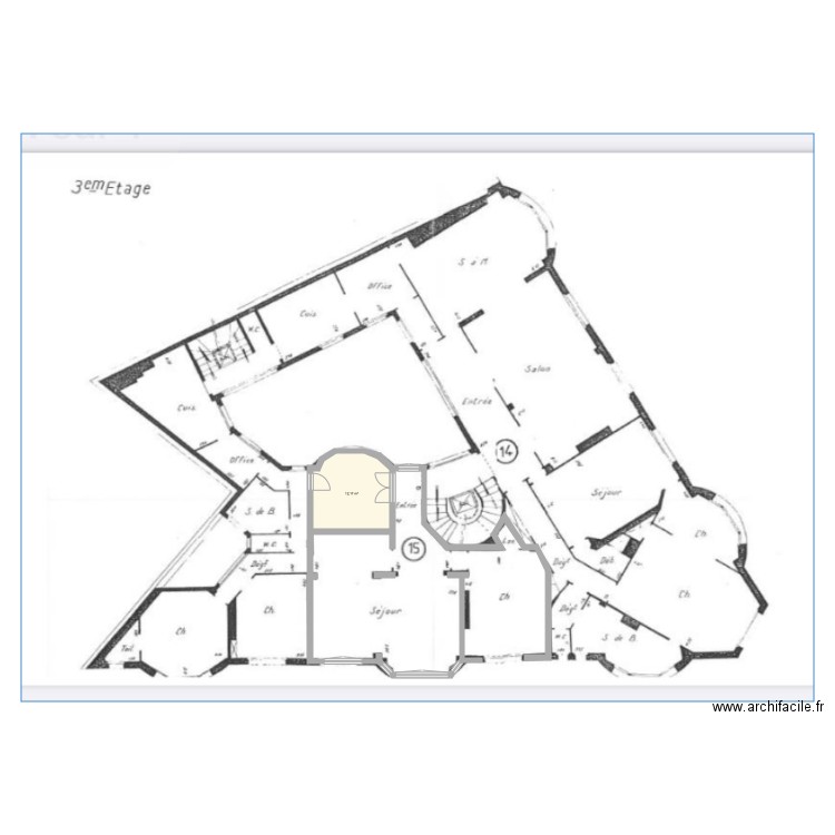 Madrid. Plan de 1 pièce et 12 m2