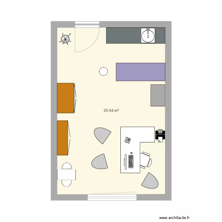 Cabinet projet maison m&eacute;dicale. Plan de 