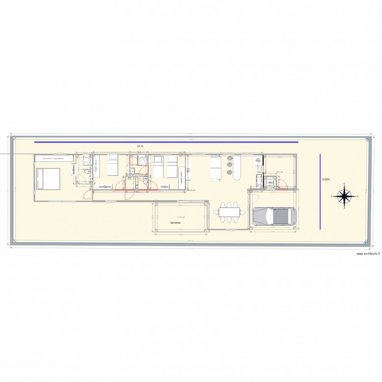 etroit 2. Plan de 0 pièce et 0 m2