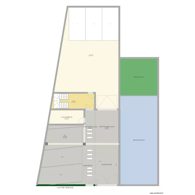 Sans box PARK  recul 6m . Plan de 