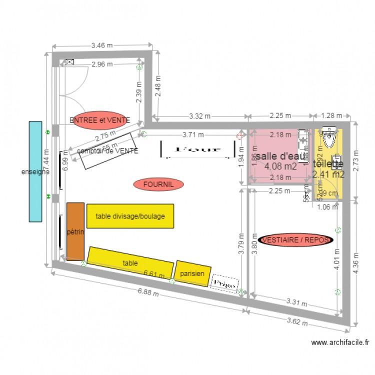 boulangerie définitif. Plan de 0 pièce et 0 m2