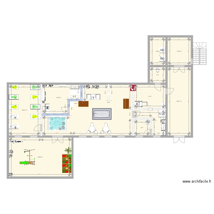 Premier dessin. Plan de 0 pièce et 0 m2