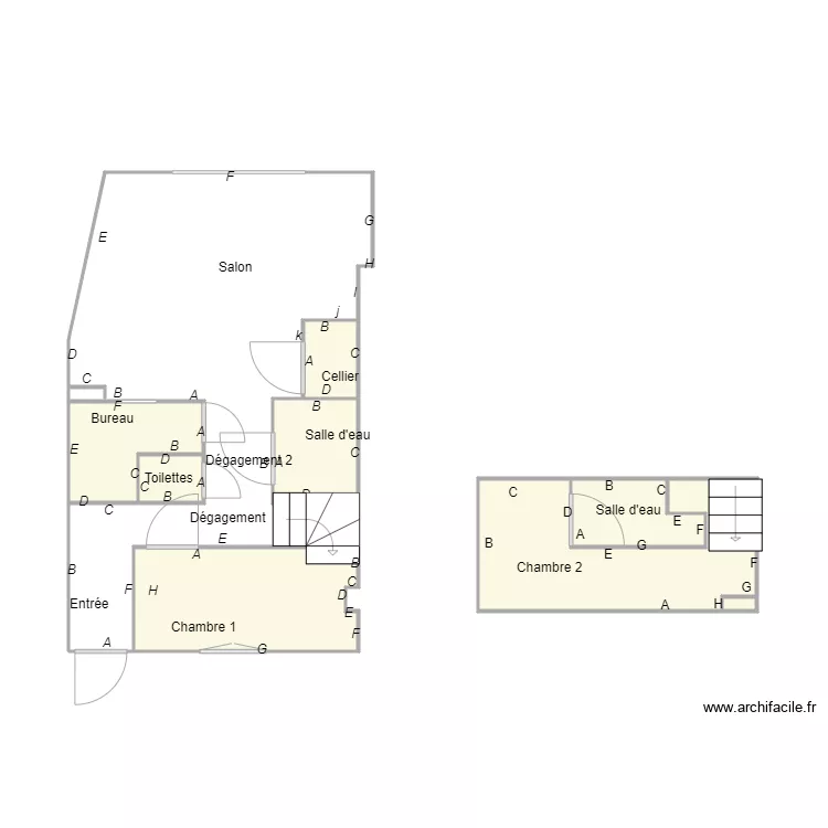 Croquis DEBERLE. Plan de 