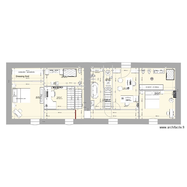 Sibinel 1er etage Eau sanitaire. Plan de 0 pièce et 0 m2