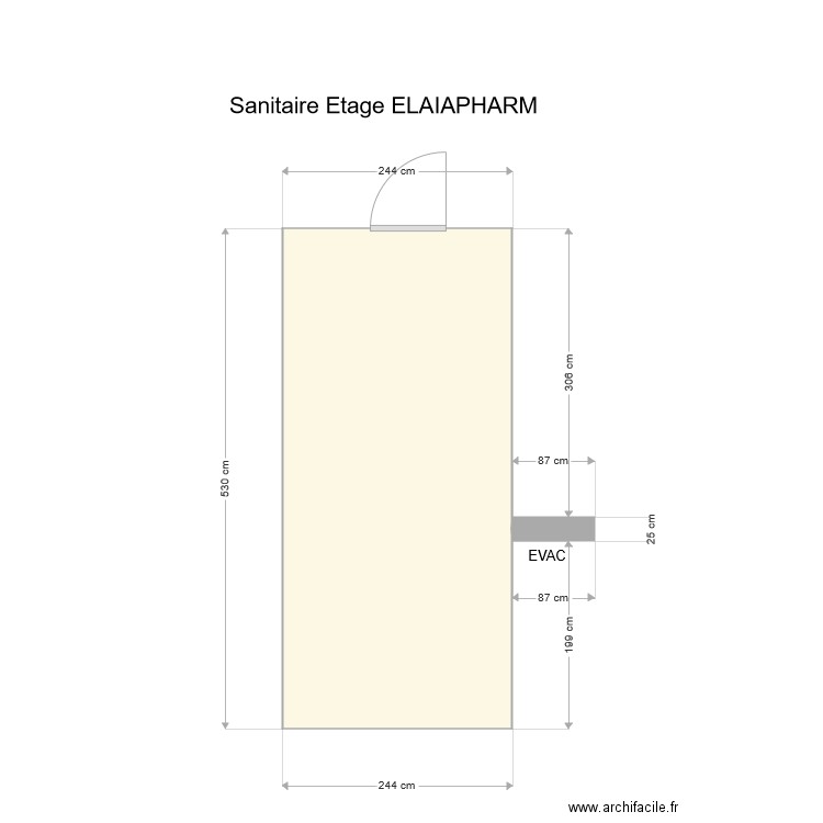 SANITAIRE ELAIAPHARM. Plan de 0 pièce et 0 m2