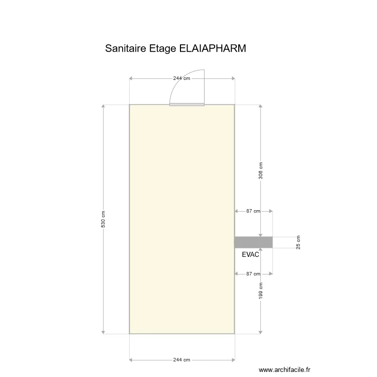 SANITAIRE ELAIAPHARM. Plan de 