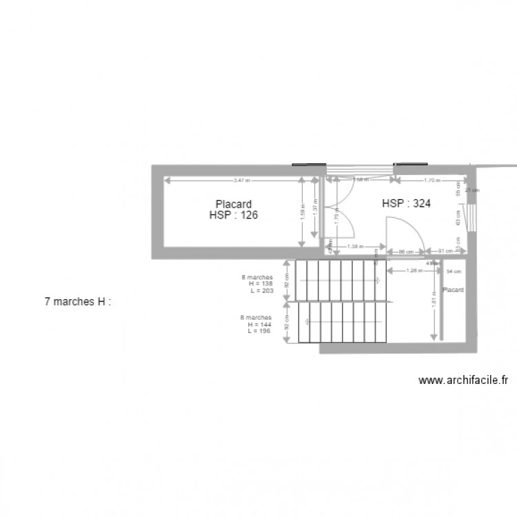 Niveau 1 et demi buanderie à transformer en sdb. Plan de 0 pièce et 0 m2