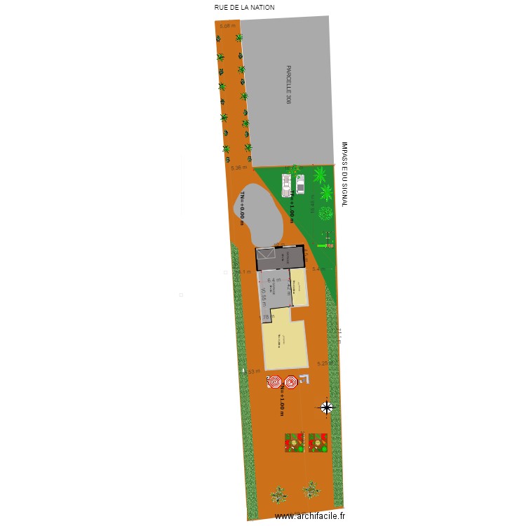 PLAN DE MASSE PROJET. Plan de 0 pièce et 0 m2