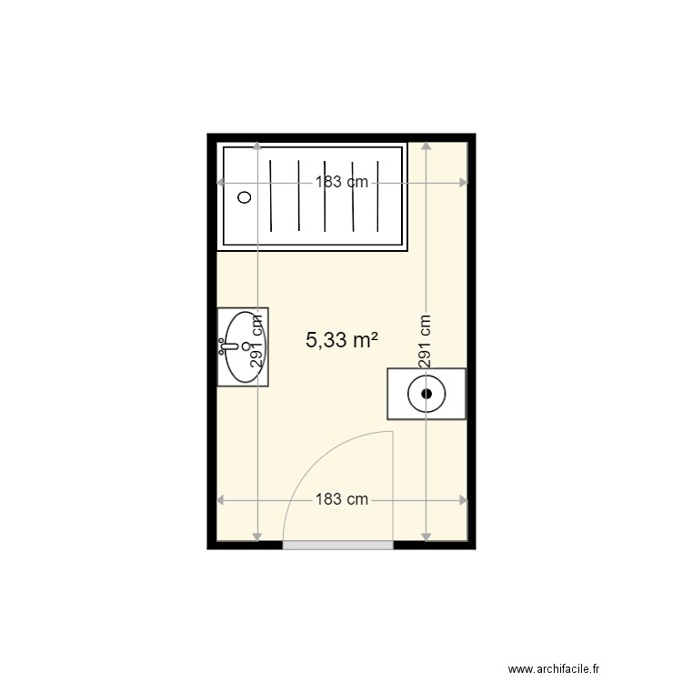 OBOEUF DAVID . Plan de 1 pièce et 5 m2