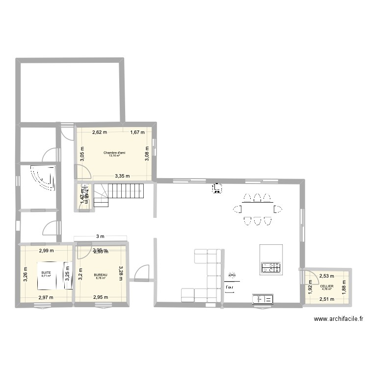Maison version non validée. Plan de 5 pièces et 38 m2