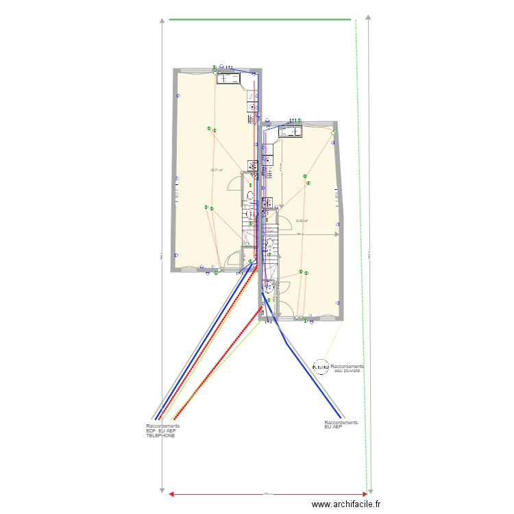 base plan g moulin RCH AVEC RESEAUX. Plan de 0 pièce et 0 m2