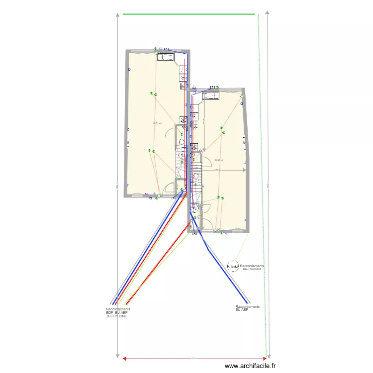 base plan g moulin RCH AVEC RESEAUX. Plan de 
