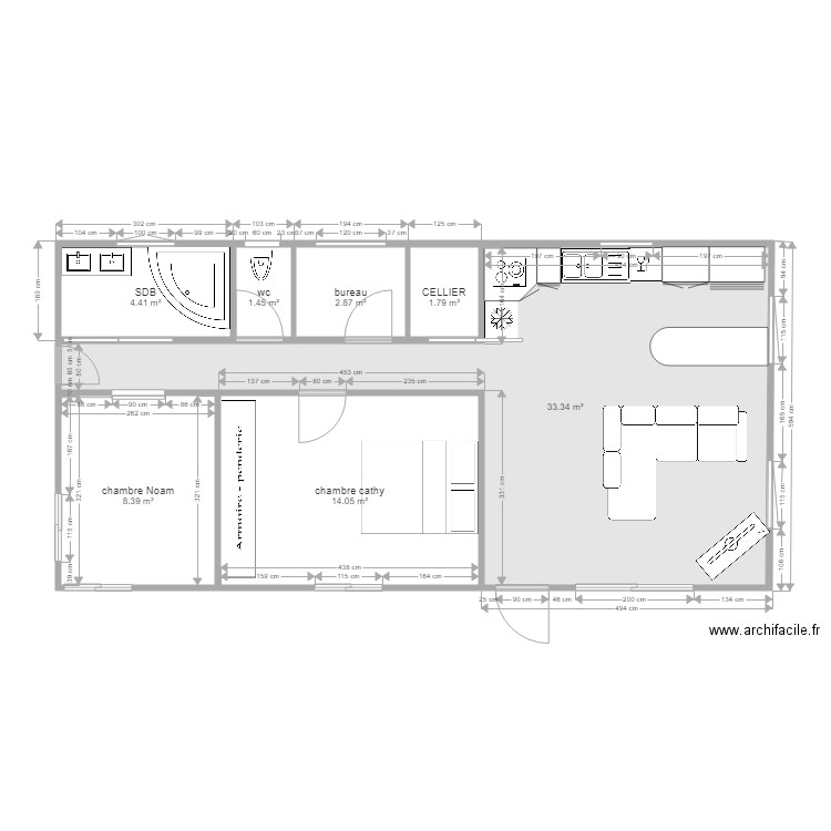cathy meuble  modifie. Plan de 0 pièce et 0 m2