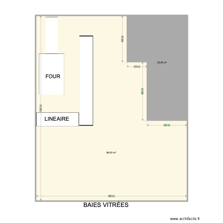 Murgia. Plan de 2 pièces et 117 m2