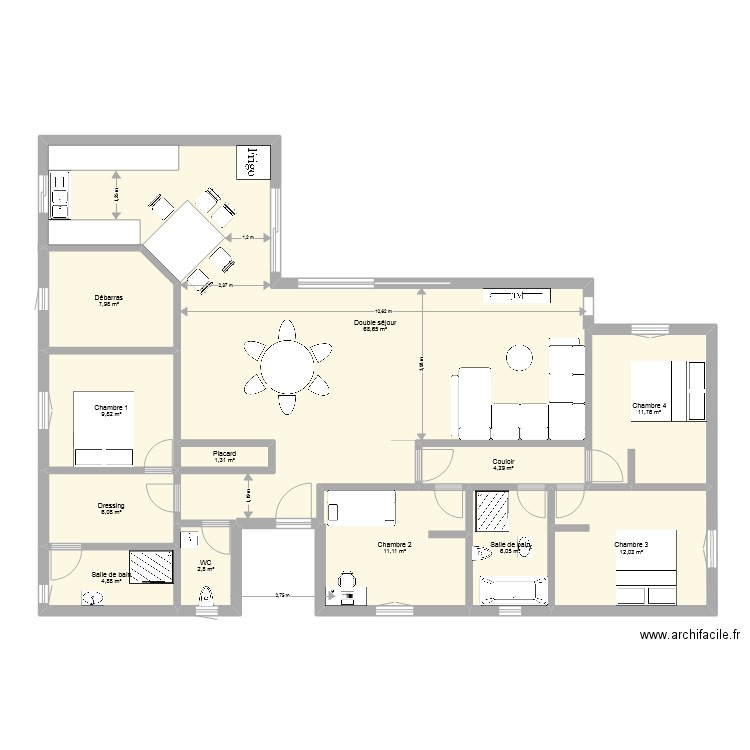 Plan Leslie V1. Plan de 0 pièce et 0 m2