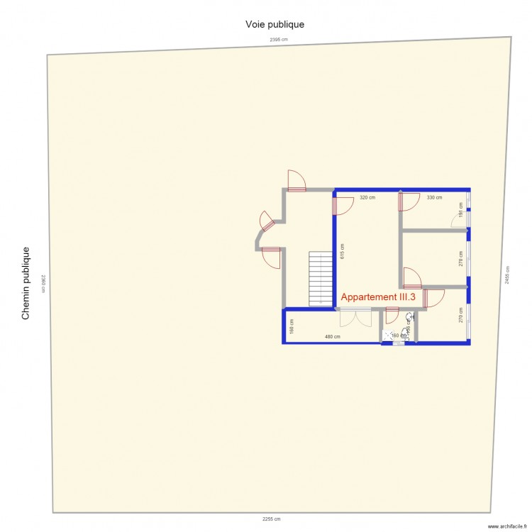 appartements III3. Plan de 6 pièces et 594 m2