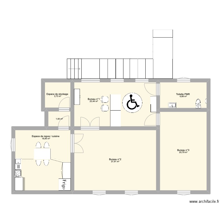 Dossier Archi . Plan de 7 pièces et 101 m2