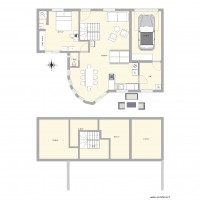 Maison pierre expention en bois