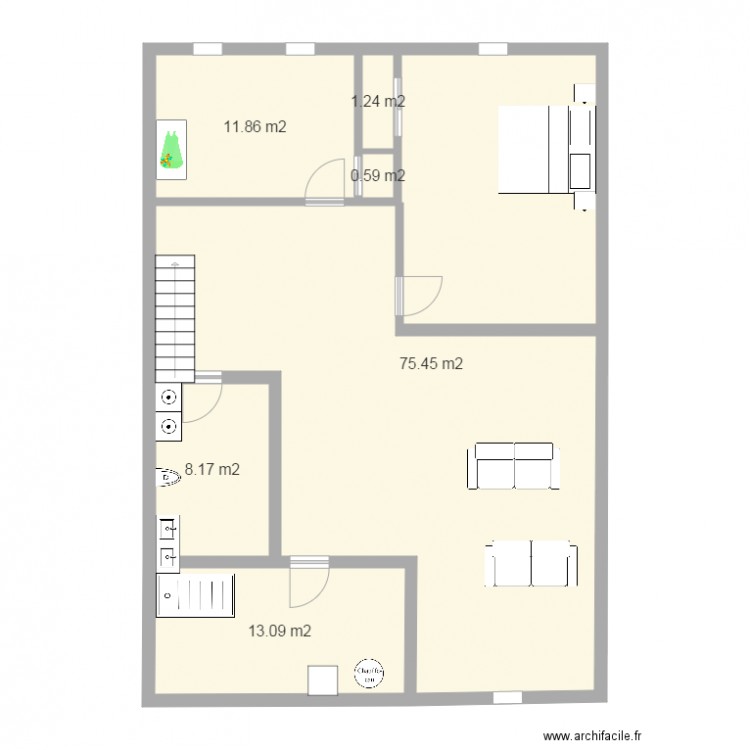 duplex renovation sous sol. Plan de 0 pièce et 0 m2