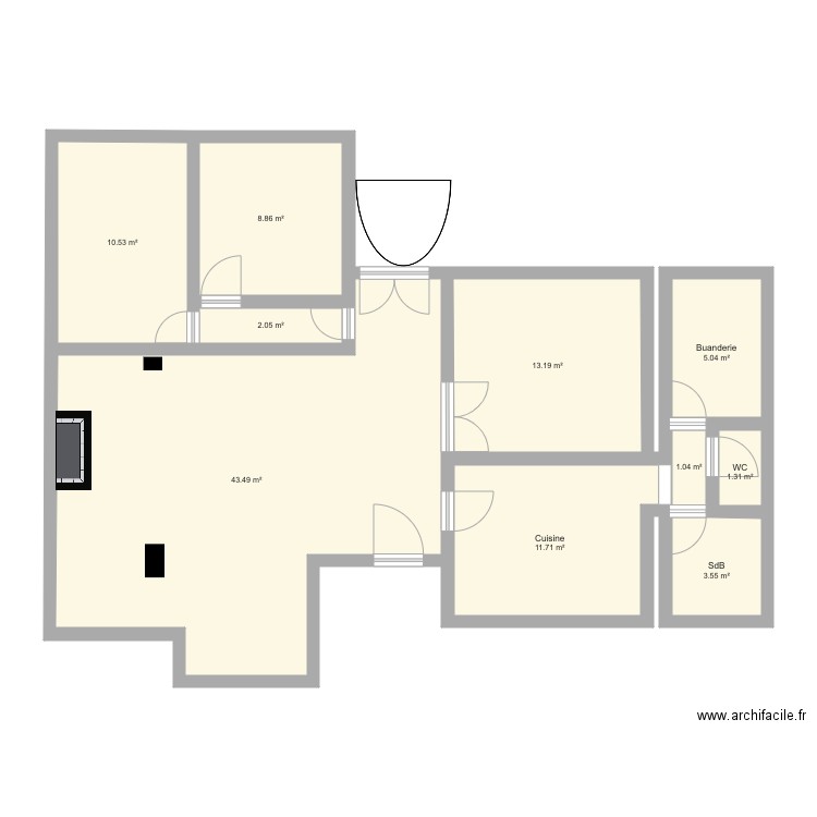 maison verneuil v3. Plan de 0 pièce et 0 m2