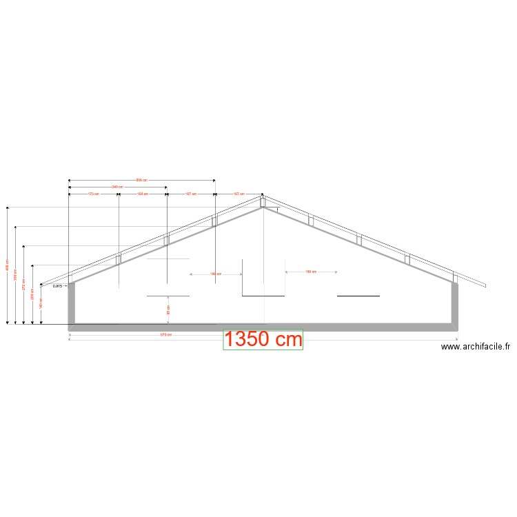 Plan pignon latéraux. Plan de 0 pièce et 0 m2