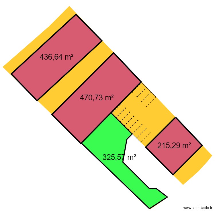 AZALES 2 . Plan de 4 pièces et 1448 m2