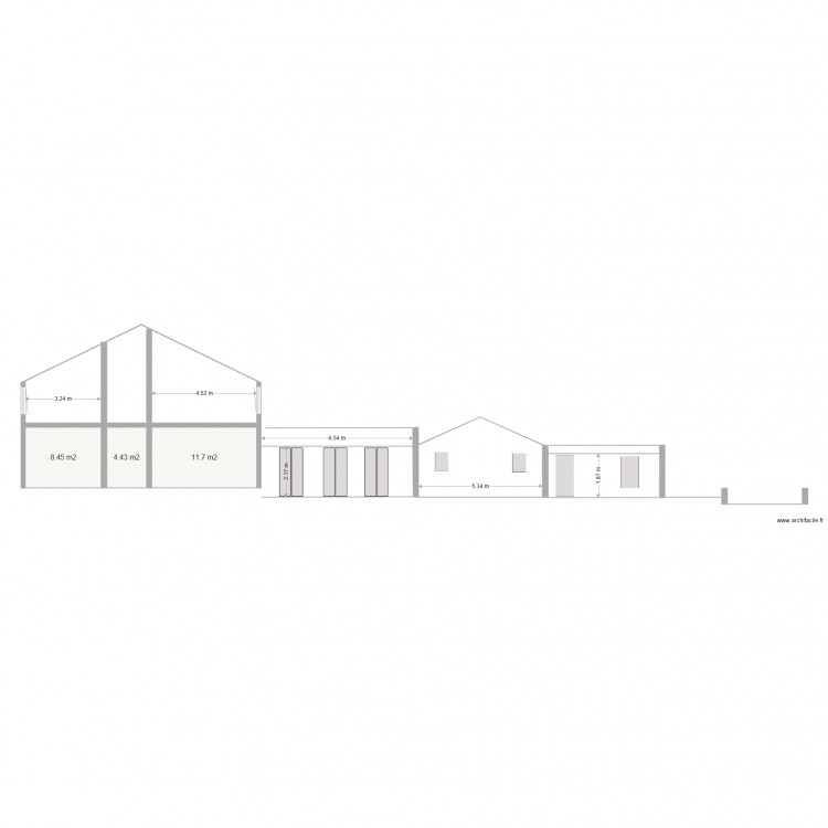 COUPE YEU. Plan de 0 pièce et 0 m2