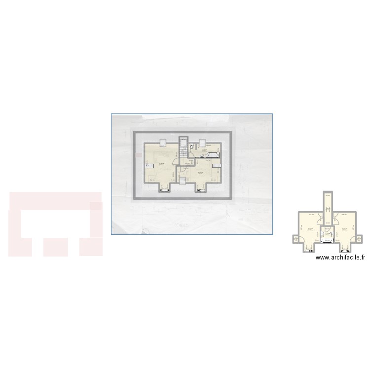 2nd etage2. Plan de 11 pièces et 175 m2