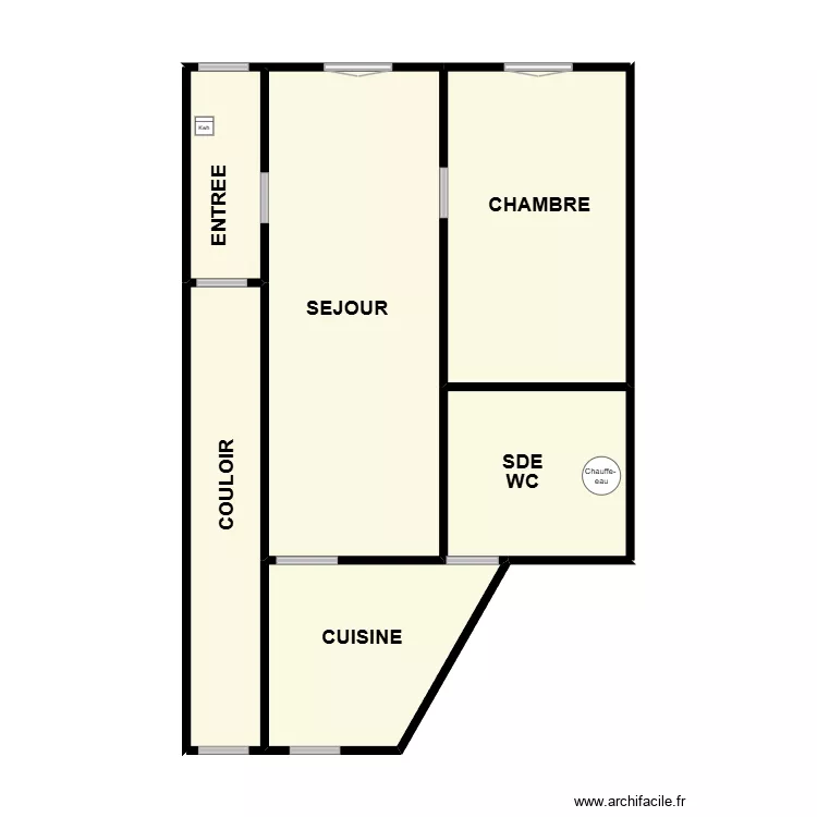COLLAS. Plan de 6  et 56 m²
