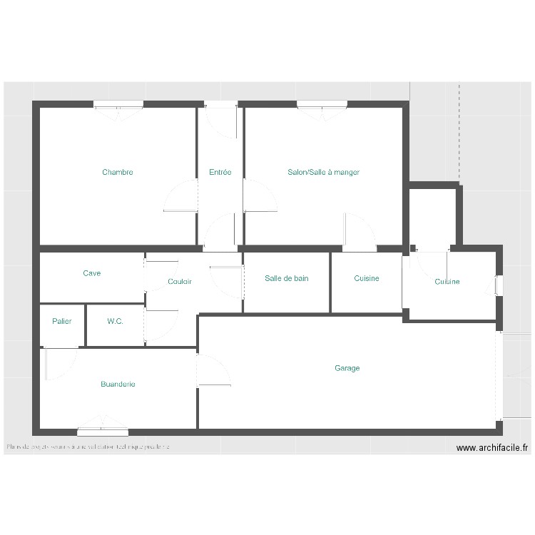 RDC. Plan de 0 pièce et 0 m2